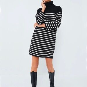 NWT Tuckernuck Pomander Place Striped Durand Turtleneck Dress- Medium